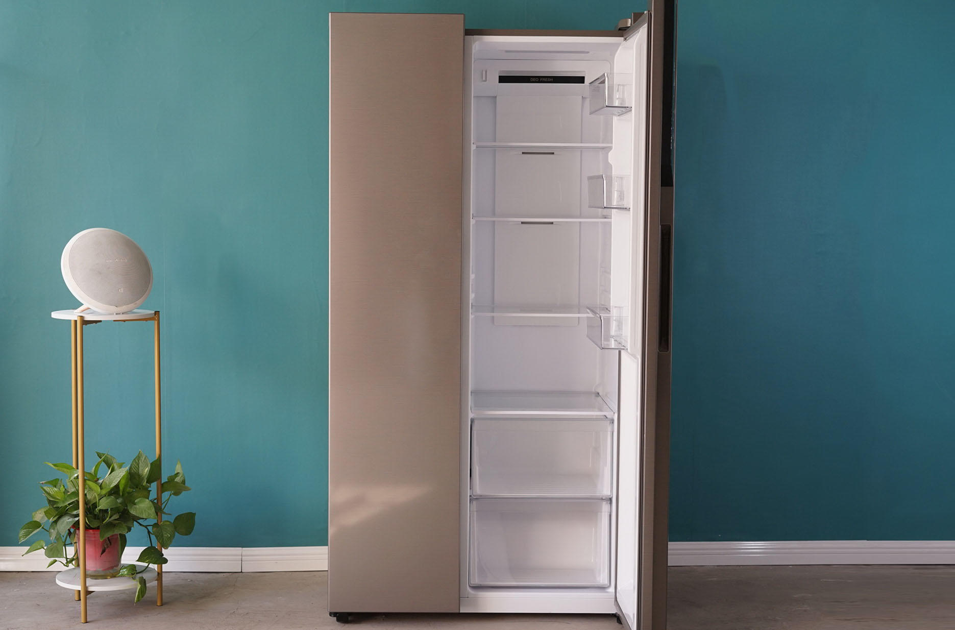 647mm纤薄机身，时尚设计：海尔BCD-515WDPD对开门冰箱