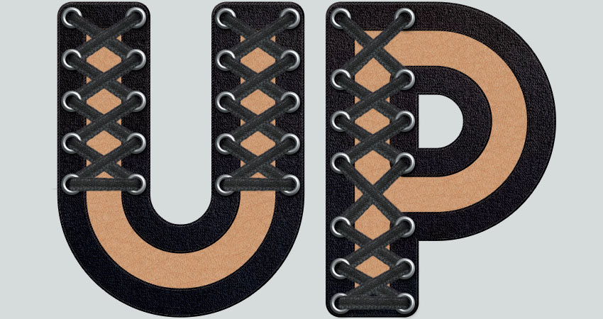 ps怎么做创意字体描边,ps鞋带花边怎么设计