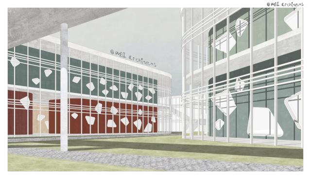 高档幼儿园设计——“院落式”打破传统简单的空间等级