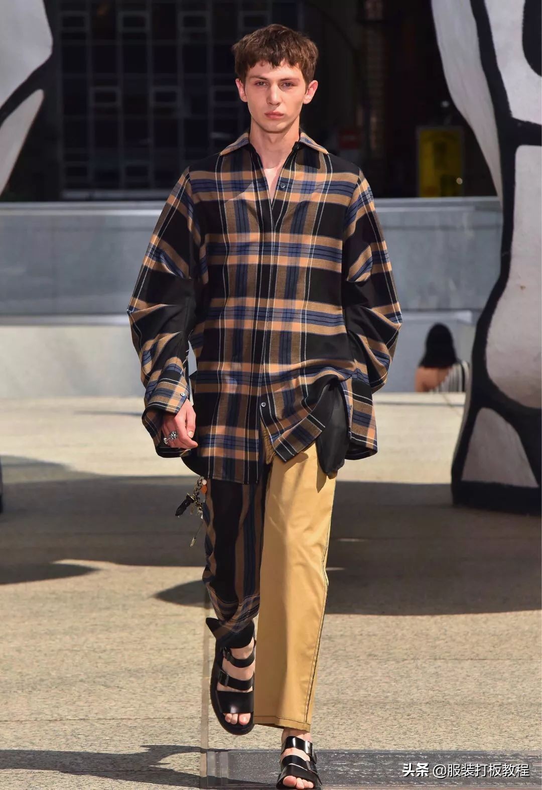 拼接设计潮流套装,拼接服装系列款式图大全