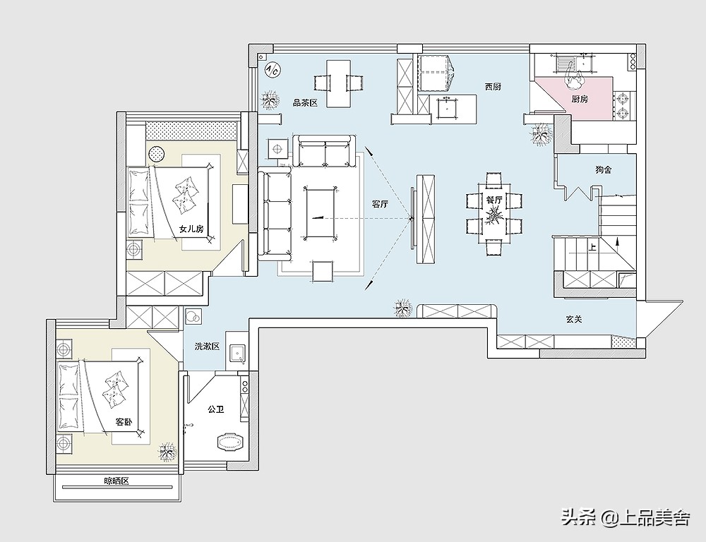 四川夫妻装修新房,三室两厅房子美式风格装修