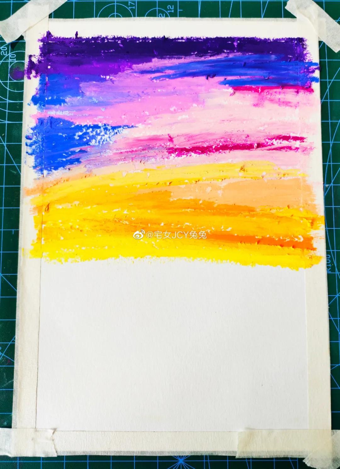 简单又好看的重彩油画棒作品,美到极致的风格绘画