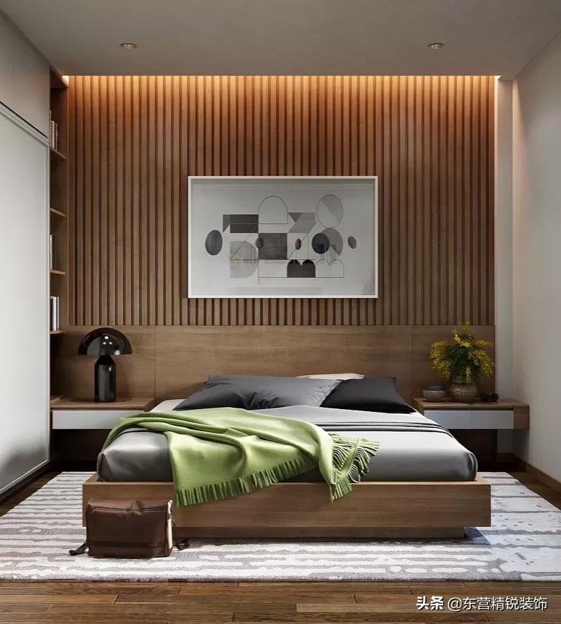卧室背景墙木饰面装修效果图大全,2020年实木背景墙装修效果图