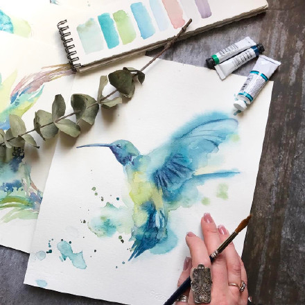 水彩表达情绪,水彩积极向上的画