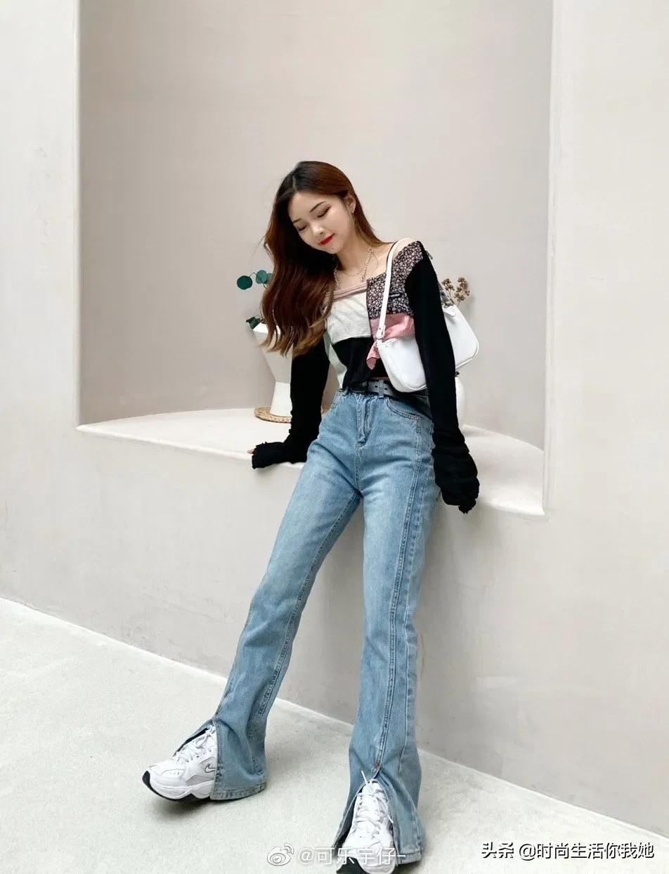 小个子穿搭145-150高腰裤子,小个子穿搭150高腰上衣