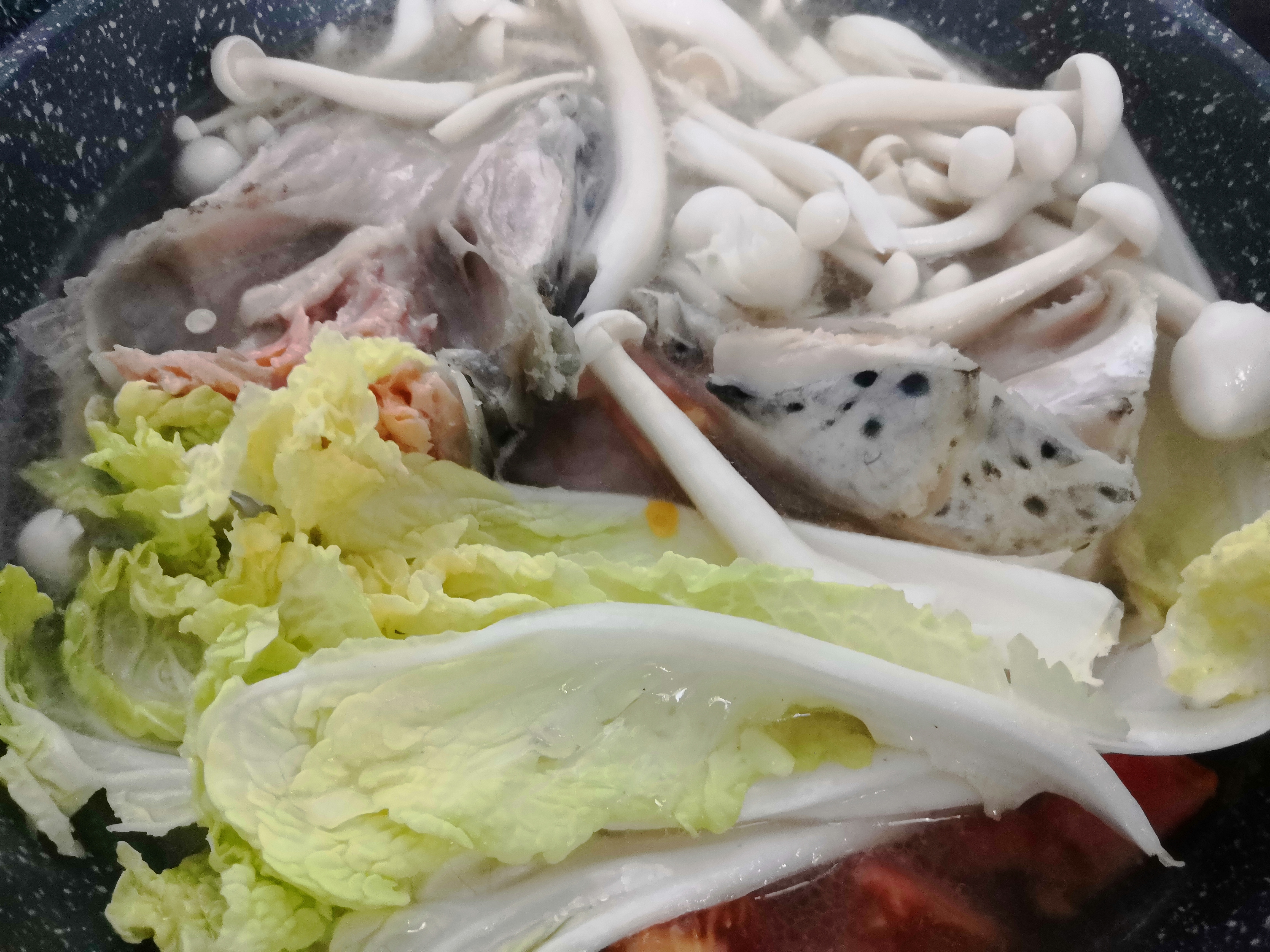 冰冻三文鱼头的家常吃法,炖三文鱼头营养