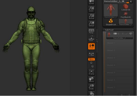 zbrush怎么将完整的模型分开,zbrush怎么分开头发和脸的图层