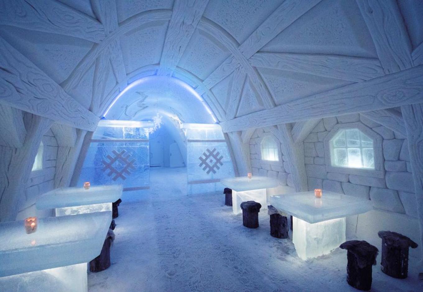 芬兰凯米有一座冰雪城堡，城堡里有一家*冰纯**酒店，不怕冷的就去住