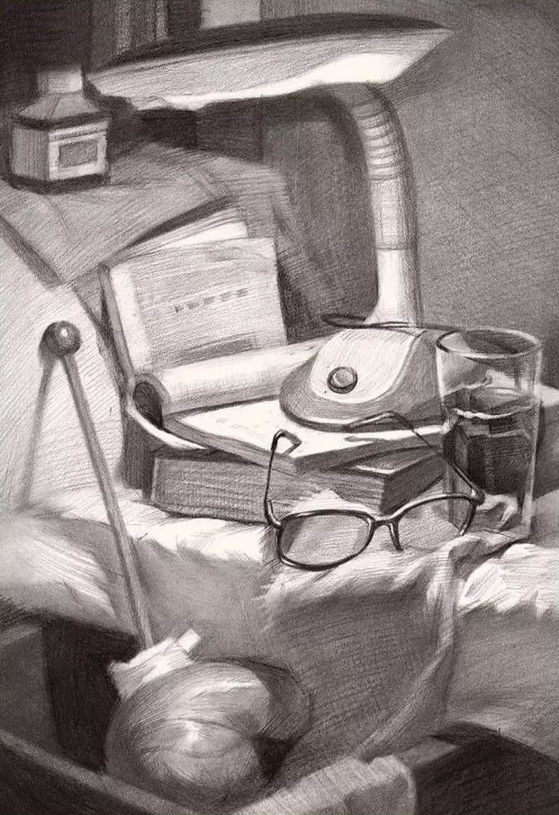 素描衬布的画法和步骤,你掌握了平面图的绘画方法了吗