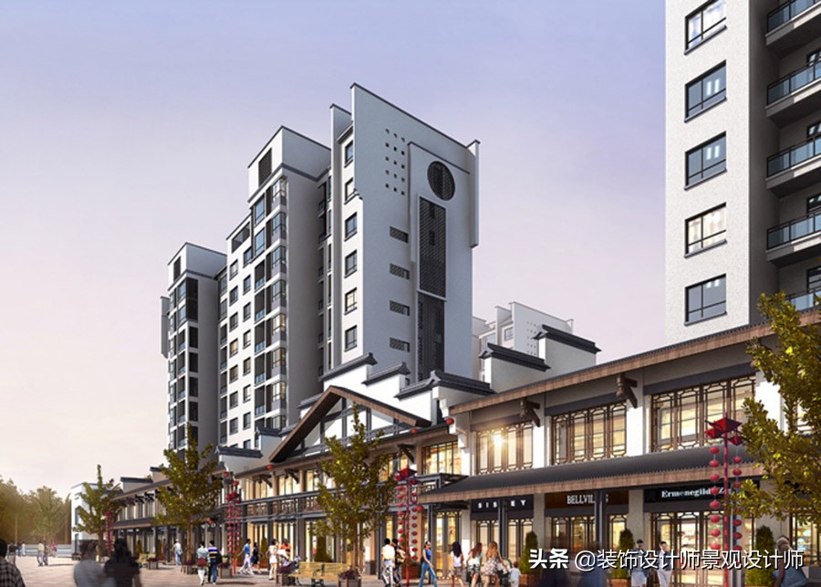 仿古建筑商业街设计图片,仿古建筑一条街效果图