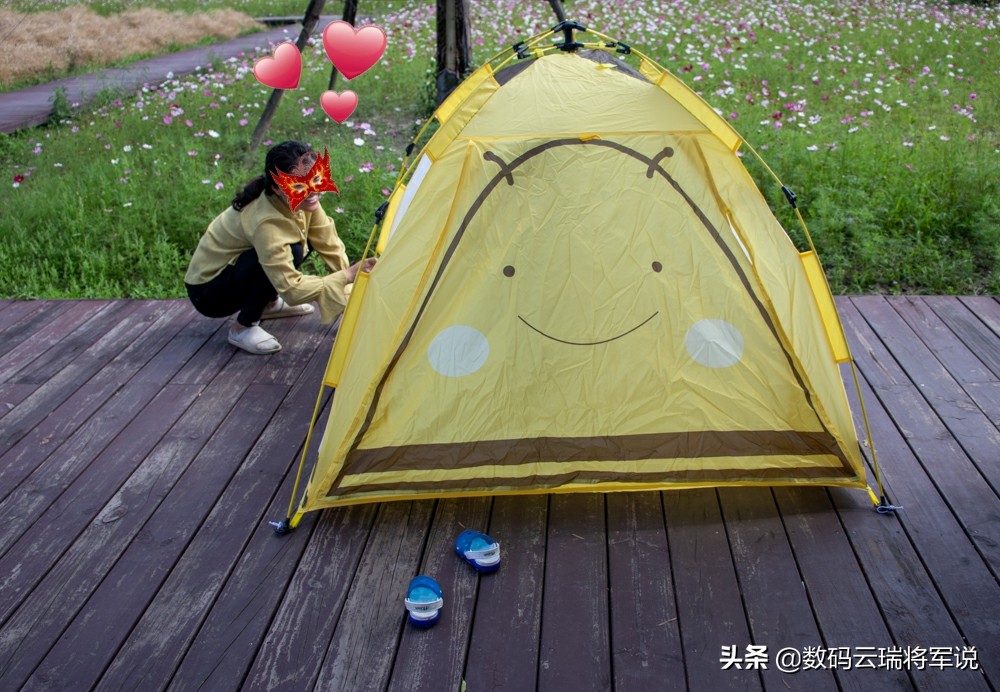 快速给萌宝一间独处的萌趣小屋——早风轻便速开儿童帐篷轻体验