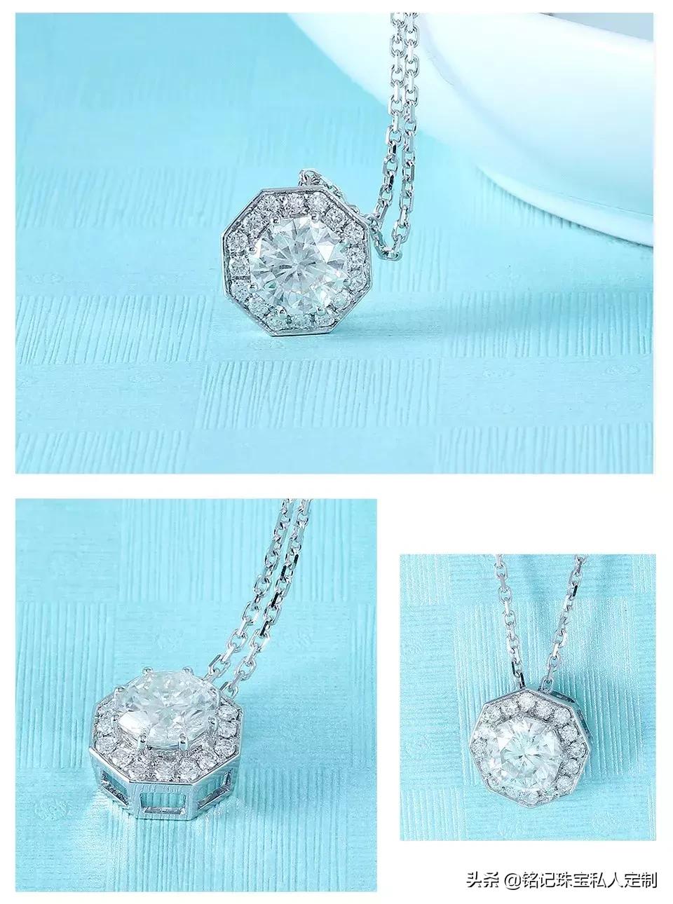 莫桑石吊坠视频,莫桑石吊坠香槟色