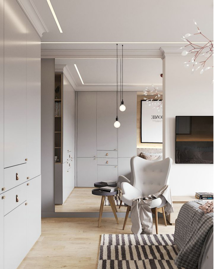 140平米北欧拼色实木风格装修,新中式田园风北欧风格装修效果图