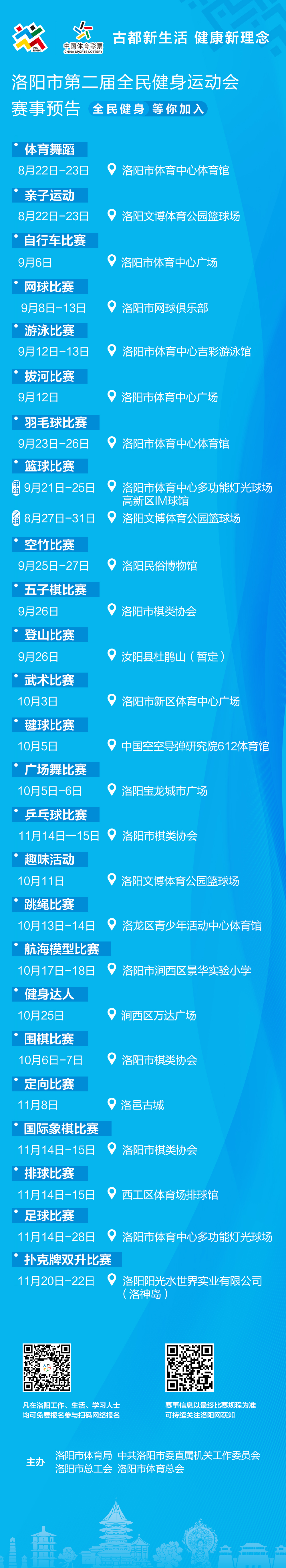 洛阳的“球迷”“牌迷”快报名!这两场比赛等你来