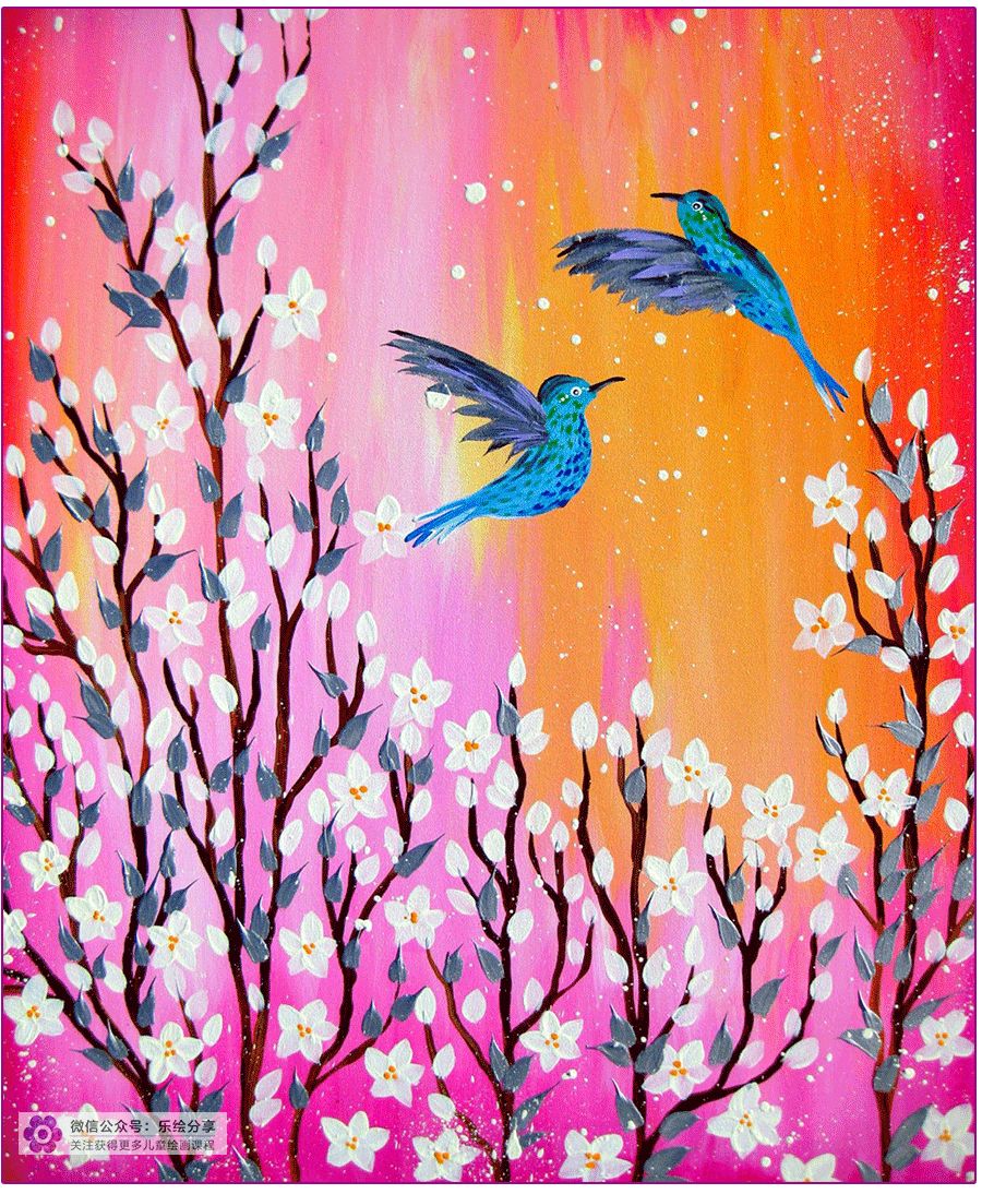 儿童油画作品简单水粉,儿童水溶性油画创意画作品