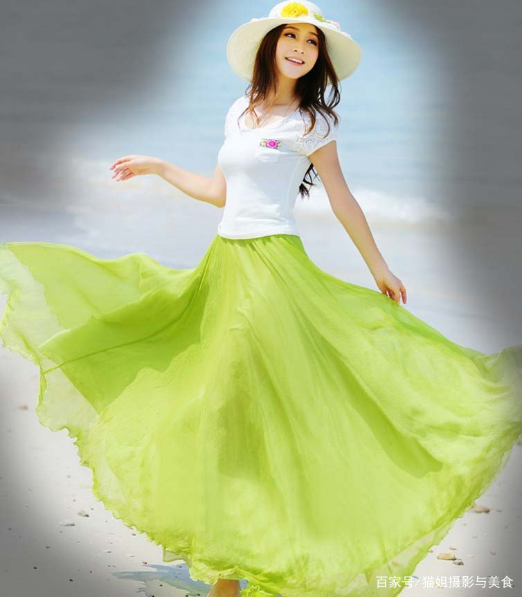 雪纺长裙穿出来飘飘欲仙淑女控不得不看要聚焦眼光就这样穿