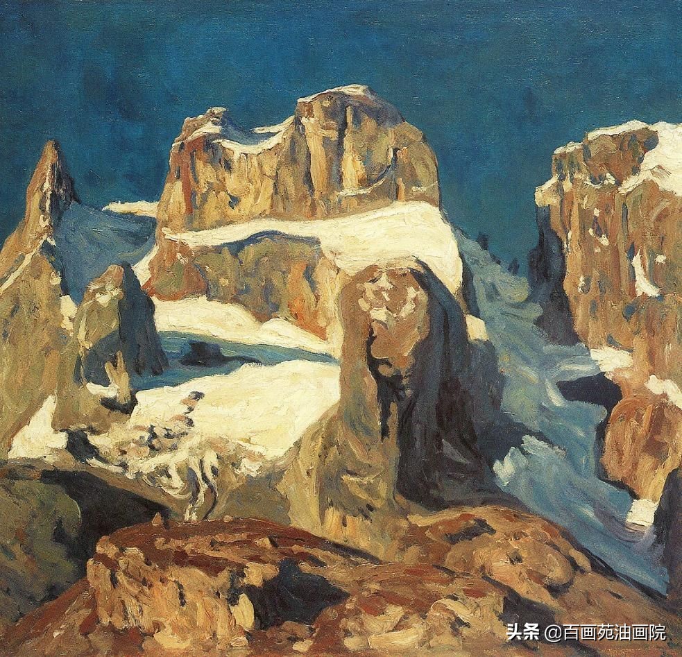 金字塔形构图油画,油画风景构图