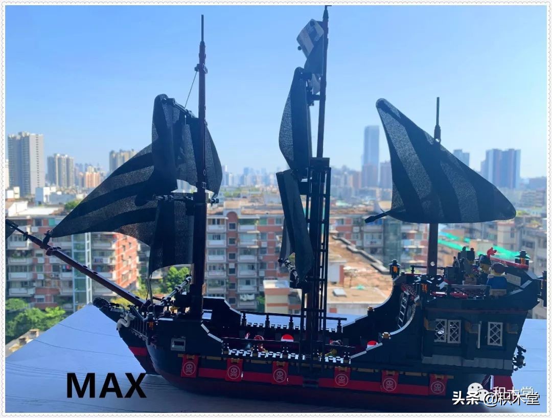 「虚测评」哲高积木QL1801海盗船之骷髅冒险号