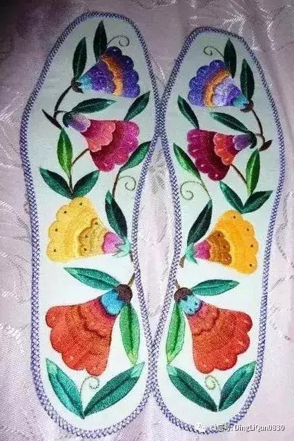 鞋垫手工刺绣最好看复杂的图案,刺绣作品展示简单