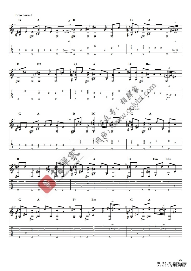 「附谱」好听-香水-瑛人Eito-吉他指弹独奏