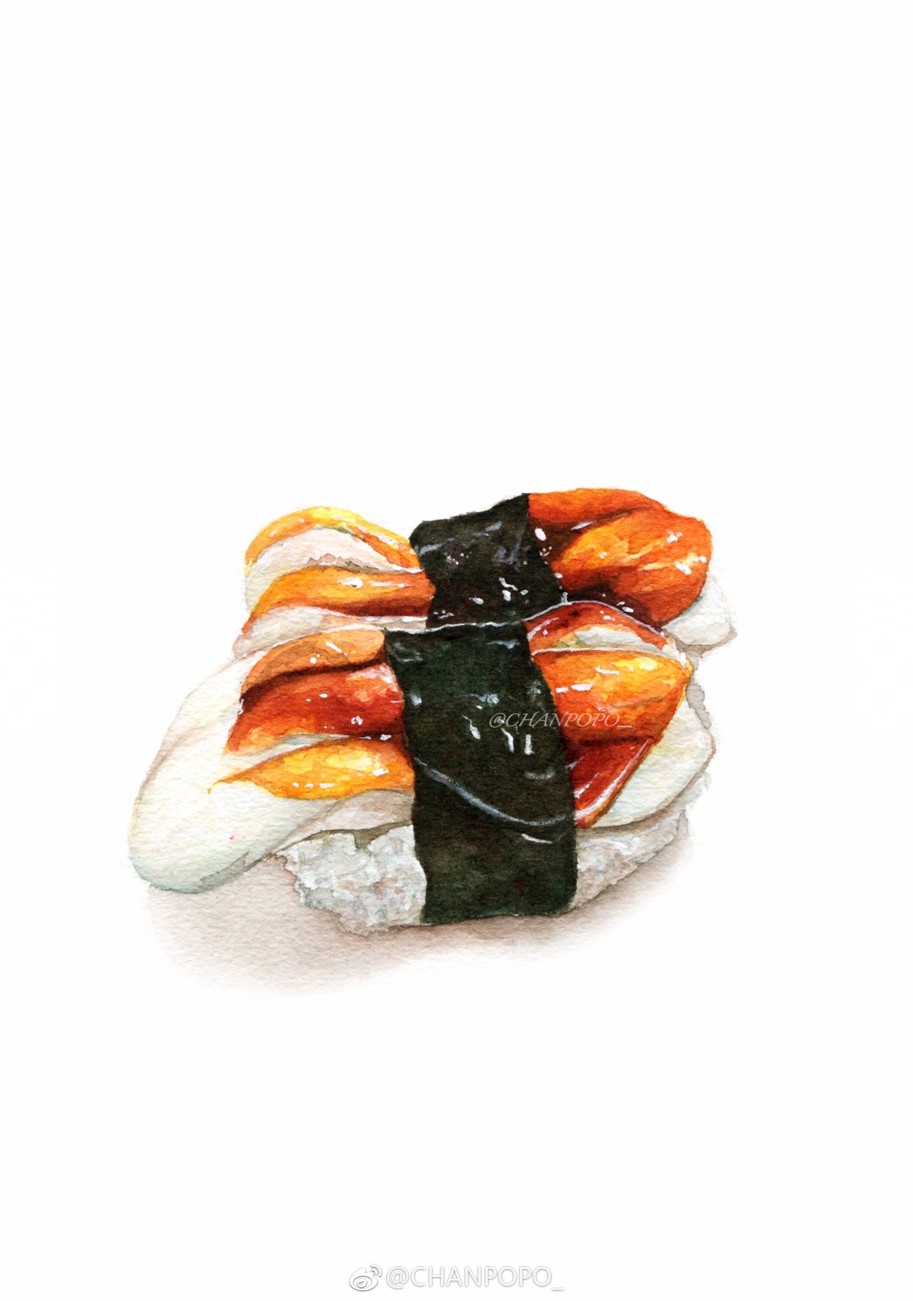 彩铅寿司手绘图片大全,寿司绘画高难度丙烯