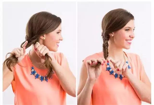 鱼骨辫向内编的编发教程,鱼骨辫的编发教程图解