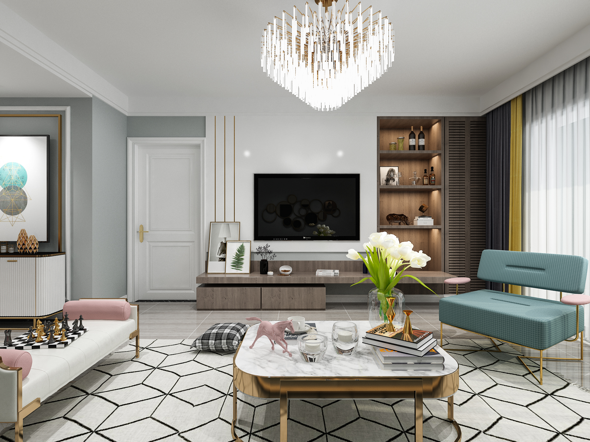 入户门正对走廊尽头窗户如何补救,家装过道尽头怎么弄好看