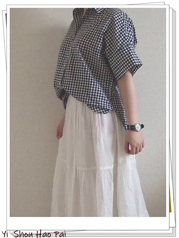 夏季格子衬衫搭配50岁,新款格子衬衫时尚潮流穿搭