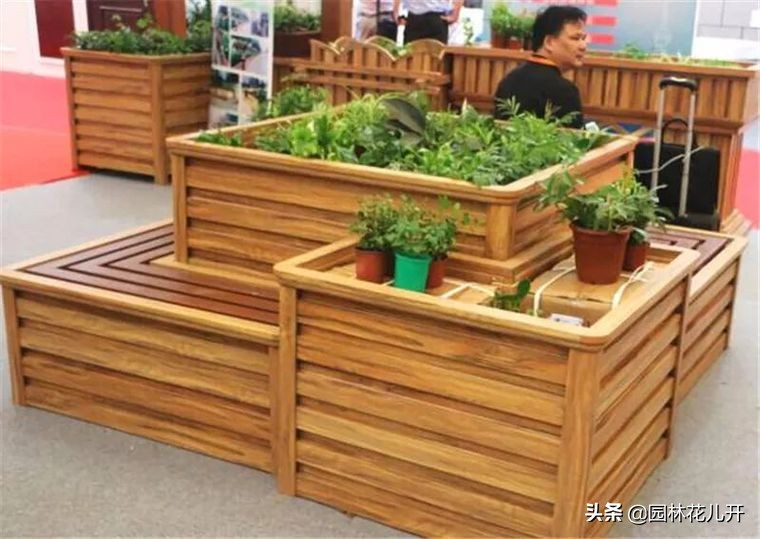 阳台花箱景观设计,景观花架花箱设计