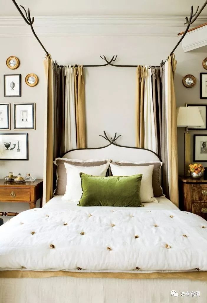 床幔一整套,床帘一体式布置