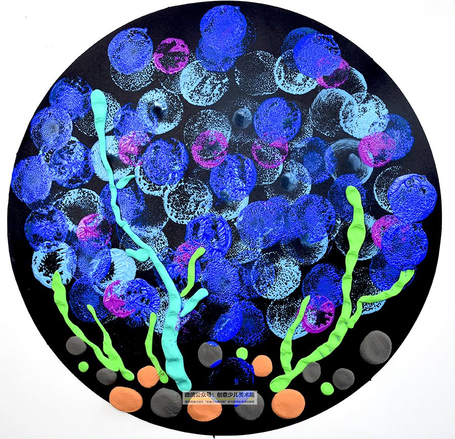 独一无二的创意儿童画灯笼鱼,大嘴灯笼鱼儿童创意画