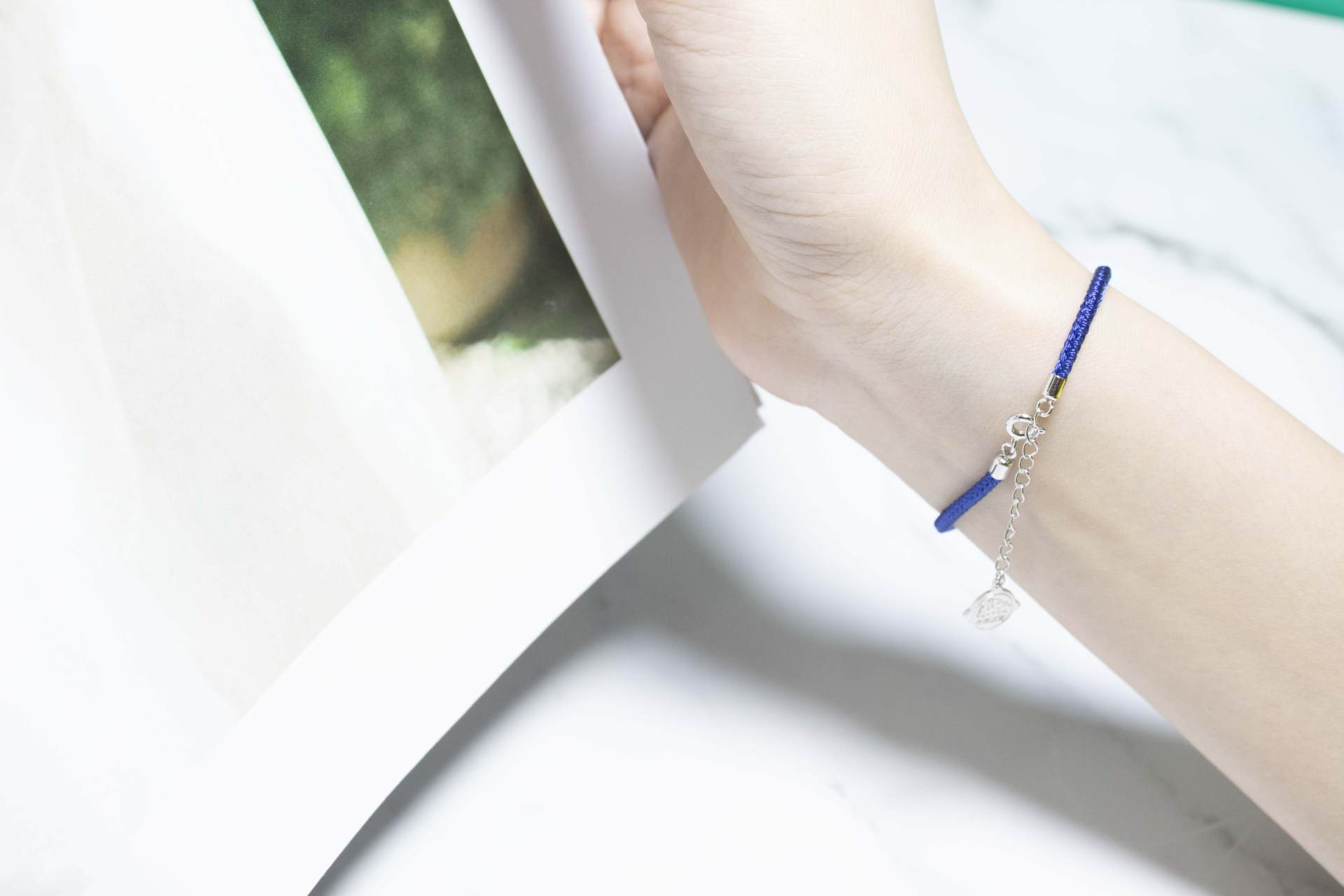 宫廷复古风饰品手链珍珠,布达拉宫手链银曜石