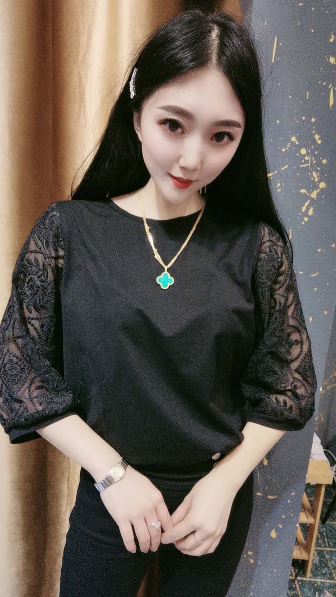 好漂亮的四叶草项链高级感满满,夏季百搭项链四叶草