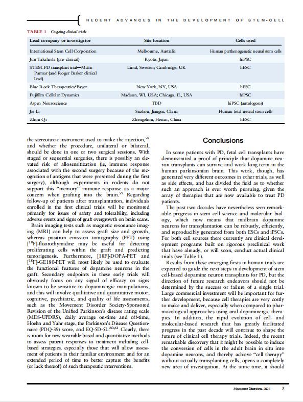 干细胞疗法在帕金森上的应用,干细胞治疗帕金森的最新临床招募