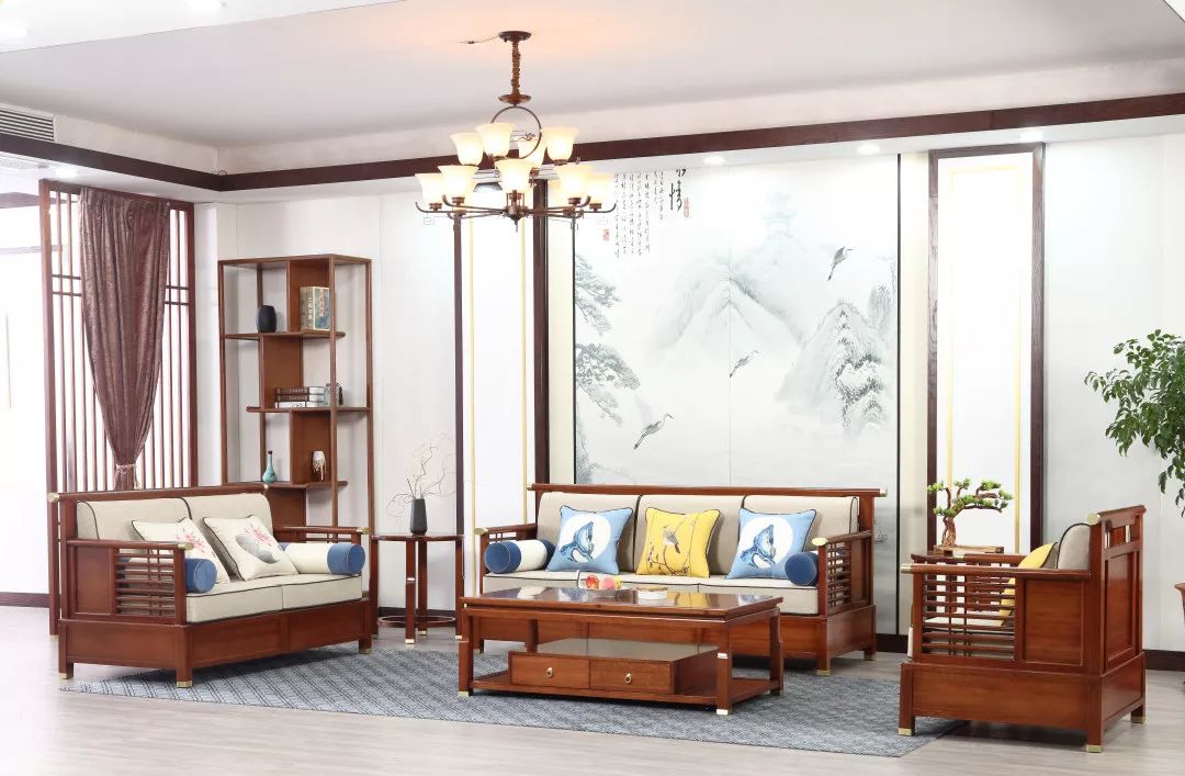 海棠木实木家具系列,海棠木新中式