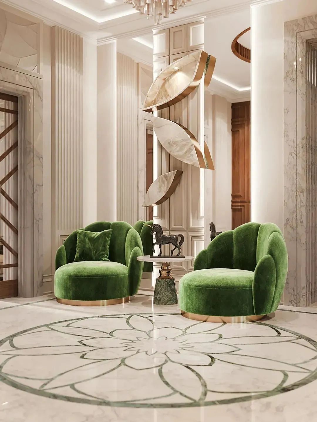 大理石水刀拼花现代,大理石水刀拼花现代风格效果