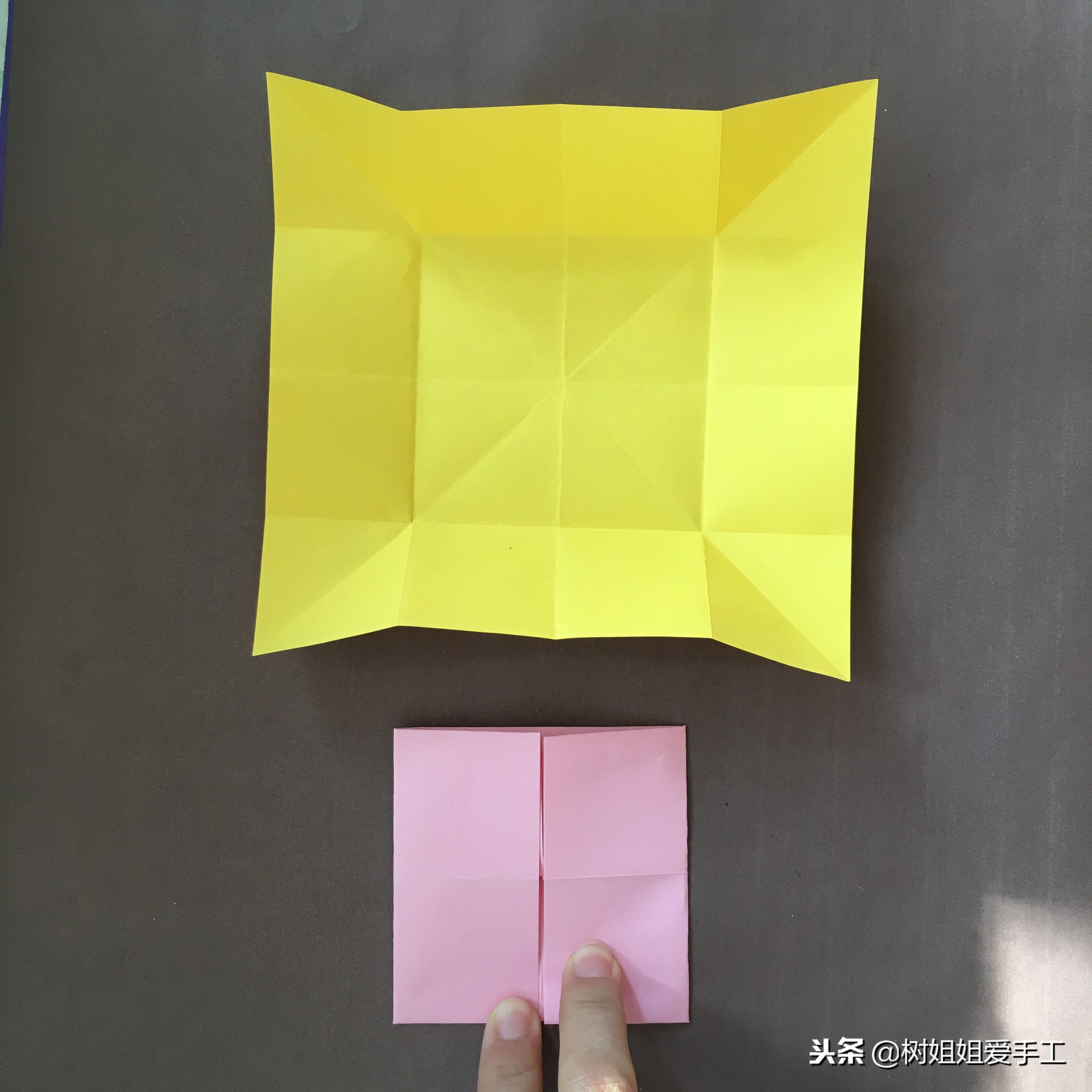 用正方形纸折小花篮,用一张纸折简单漂亮的花篮慢动作