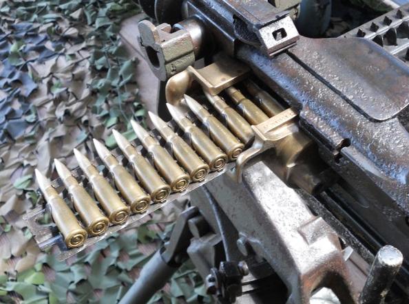 哈奇开斯重机枪和九二式重机枪,哈奇开斯1914式重机枪实弹射击