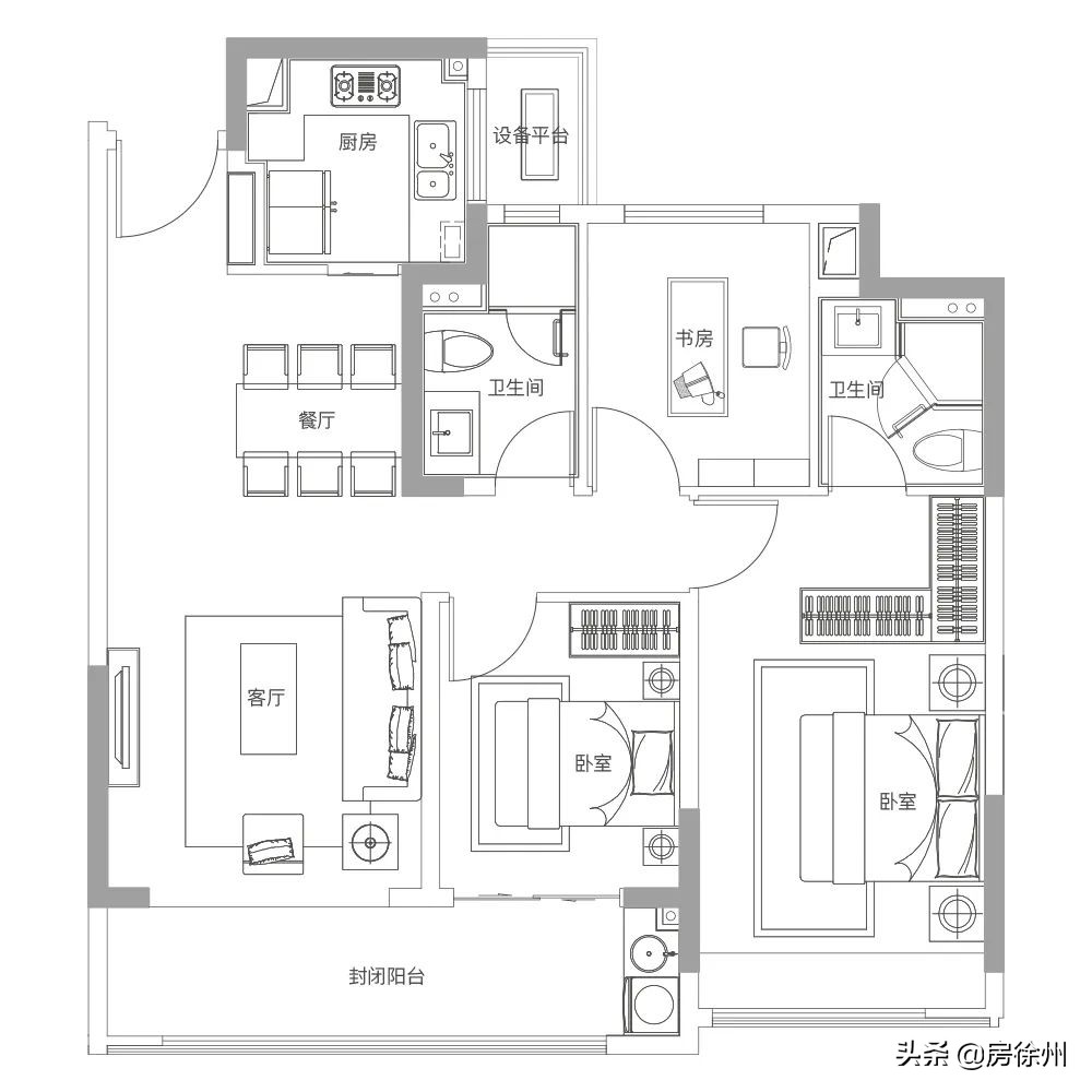 徐州鼓楼区绿城诚园110户型,徐州天宸和绿城诚园哪个好