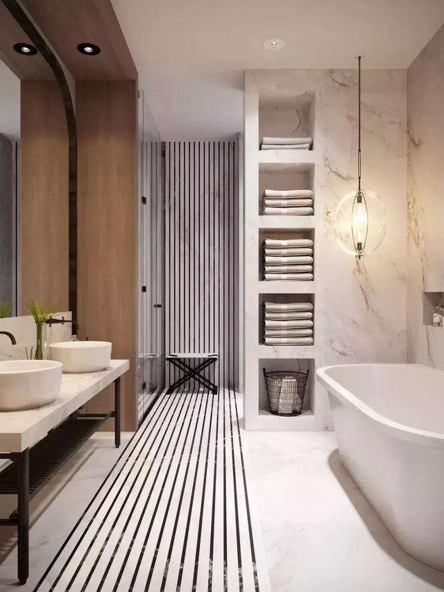 简约高级主卧洗漱台,洗漱台最潮效果图