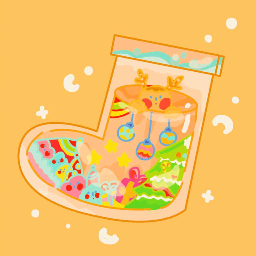 圣诞袜可爱图片,卡通头像袜子