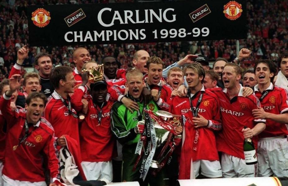 曼联三冠王二十周年,曼联三冠王纪念赛贝克汉姆进球