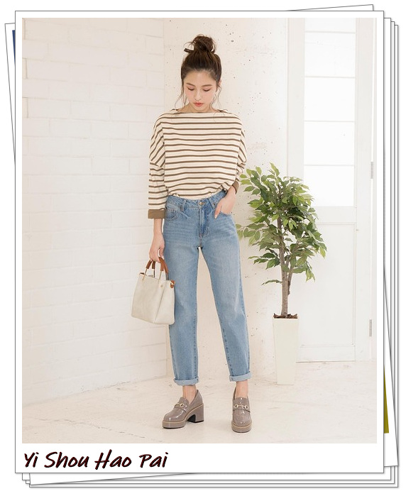 横条纹长款上衣怎么搭,横条纹长袖上衣外搭