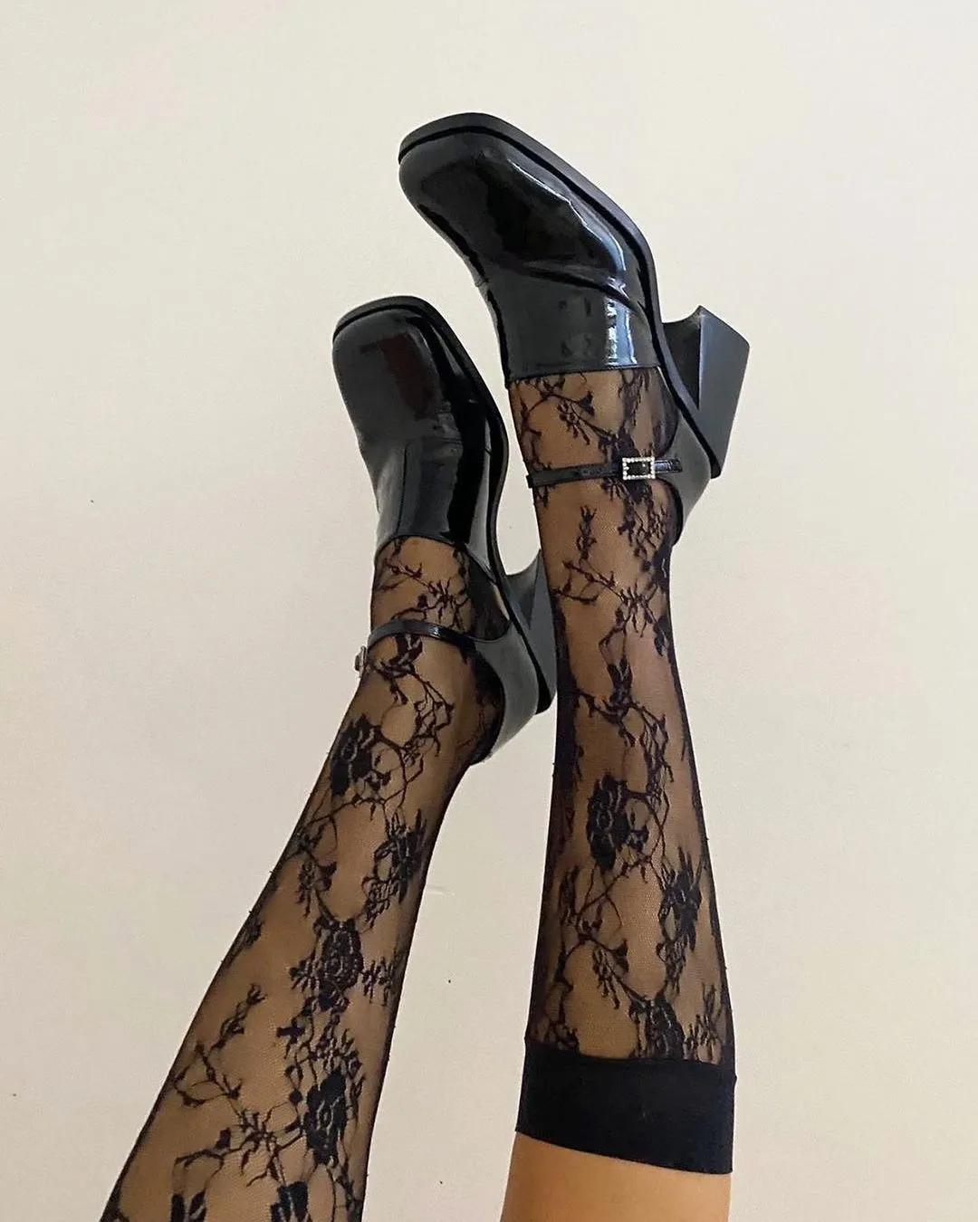 ins风穿搭玛丽珍鞋,小腿袜玛丽珍鞋穿搭合集