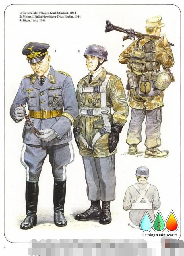 二战德军单兵装备图片,德军空降军服