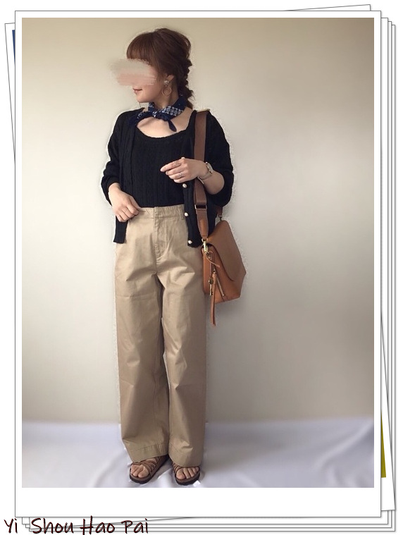 米色裤子怎么搭好看女装,慵懒风米色裤子怎么搭