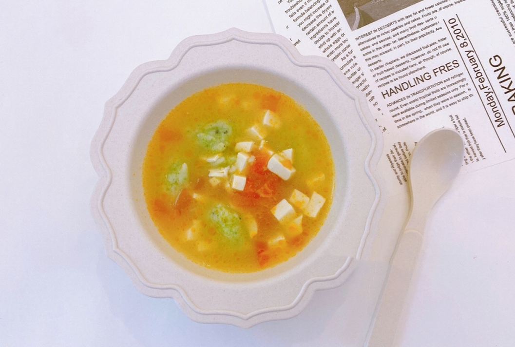 无蛋版丸子汤辅食,宝宝素丸子汤