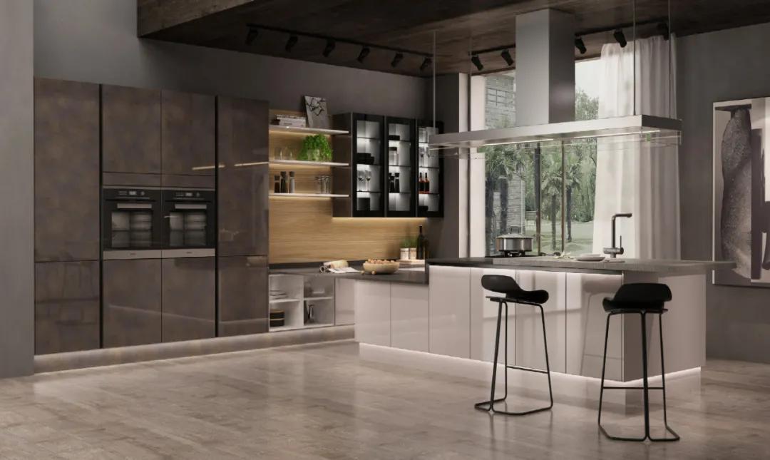 3平卫生间墙砖和地砖怎么配色,深灰色地砖白色墙砖橱柜如何配色