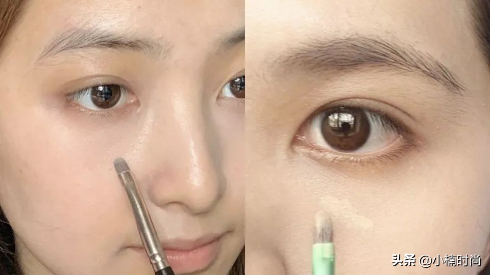 黑眼圈泪沟遮瑕手法,黑眼圈泪沟法令纹遮瑕教程来了