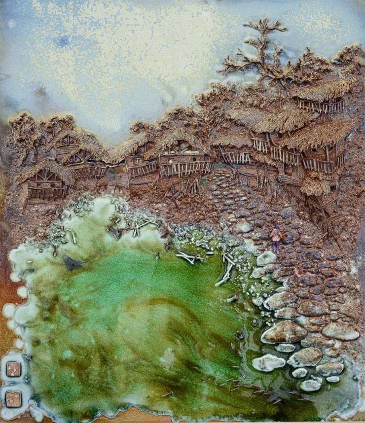 他的悬雕是站立的神奇「悬之又玄——徐初泽的悬雕瓷画」